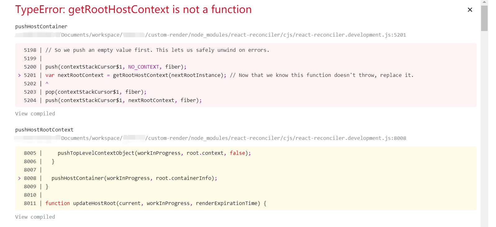 getRootHostContext is not a function